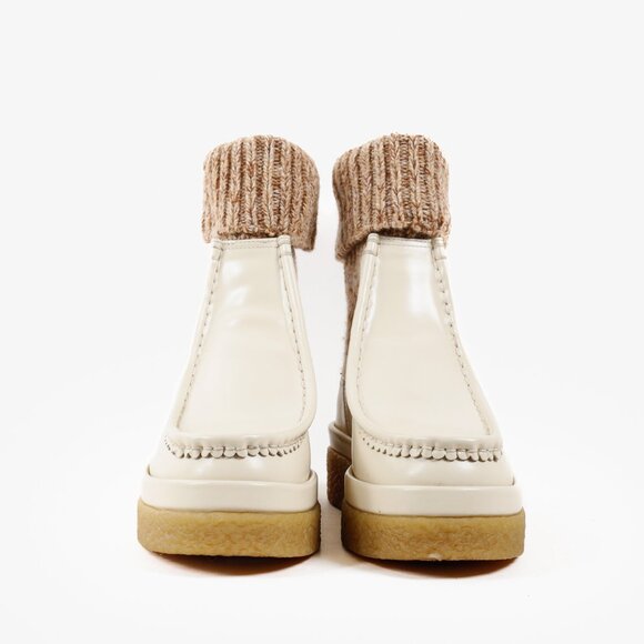 Chloe Beige Jamie Sock Boots - Picture 2 of 9